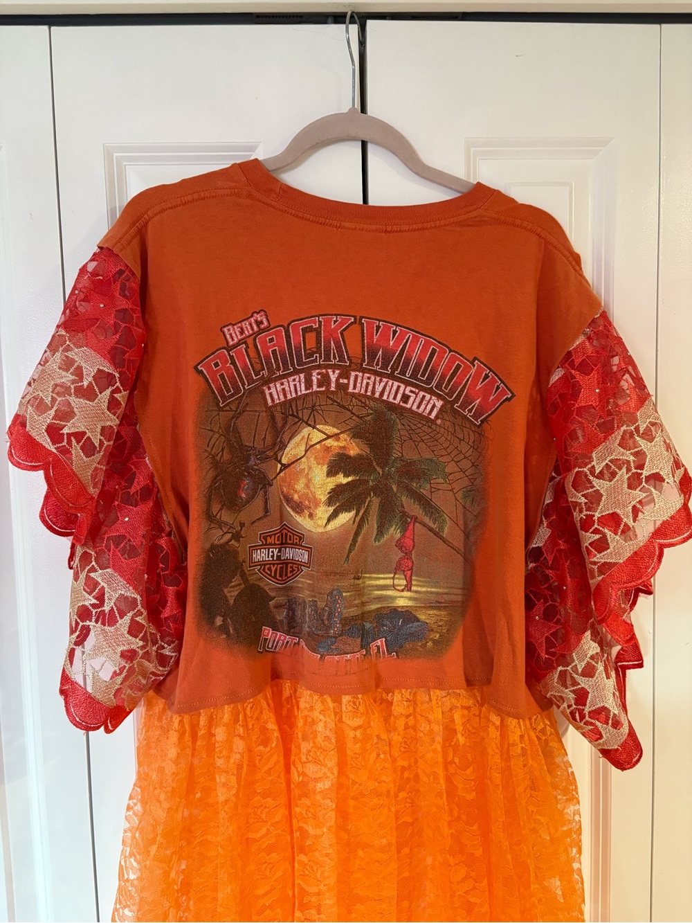 Upcycled vintage Harley Davidson dress